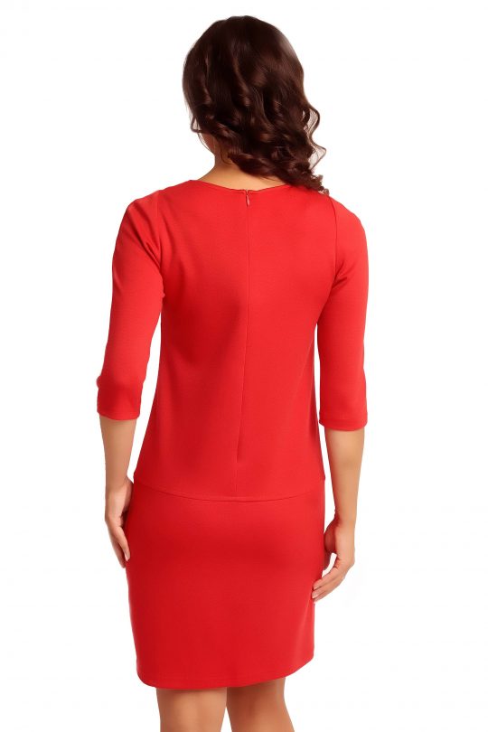 Sukienka ELENA TRIMMED w kolorze czerwonym