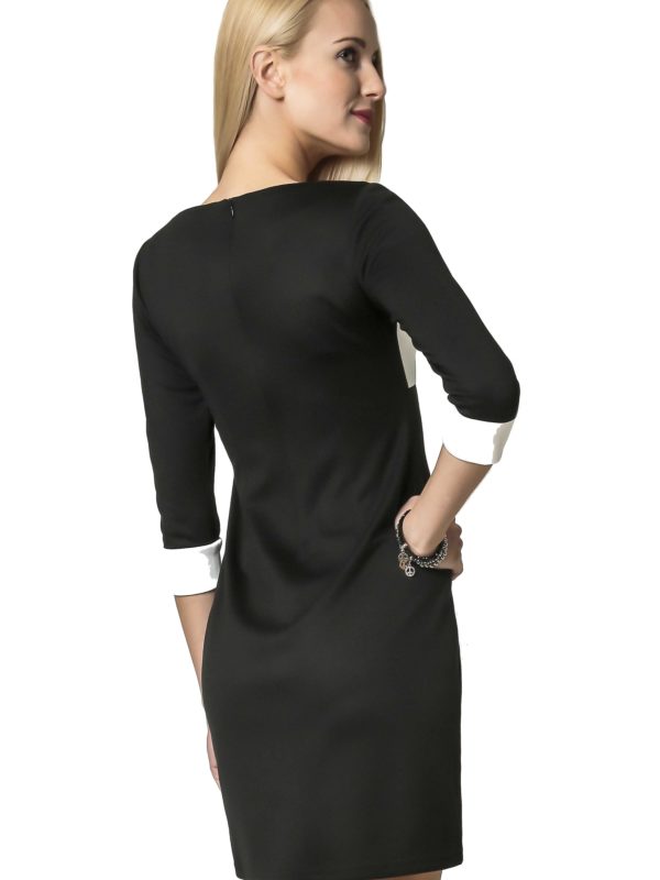 Sukienka Jeanette w kolorze czarnym z ecru