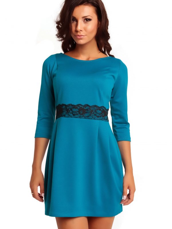 Sukienka SOLANGE KNITWEAR w kolorze błękitnym